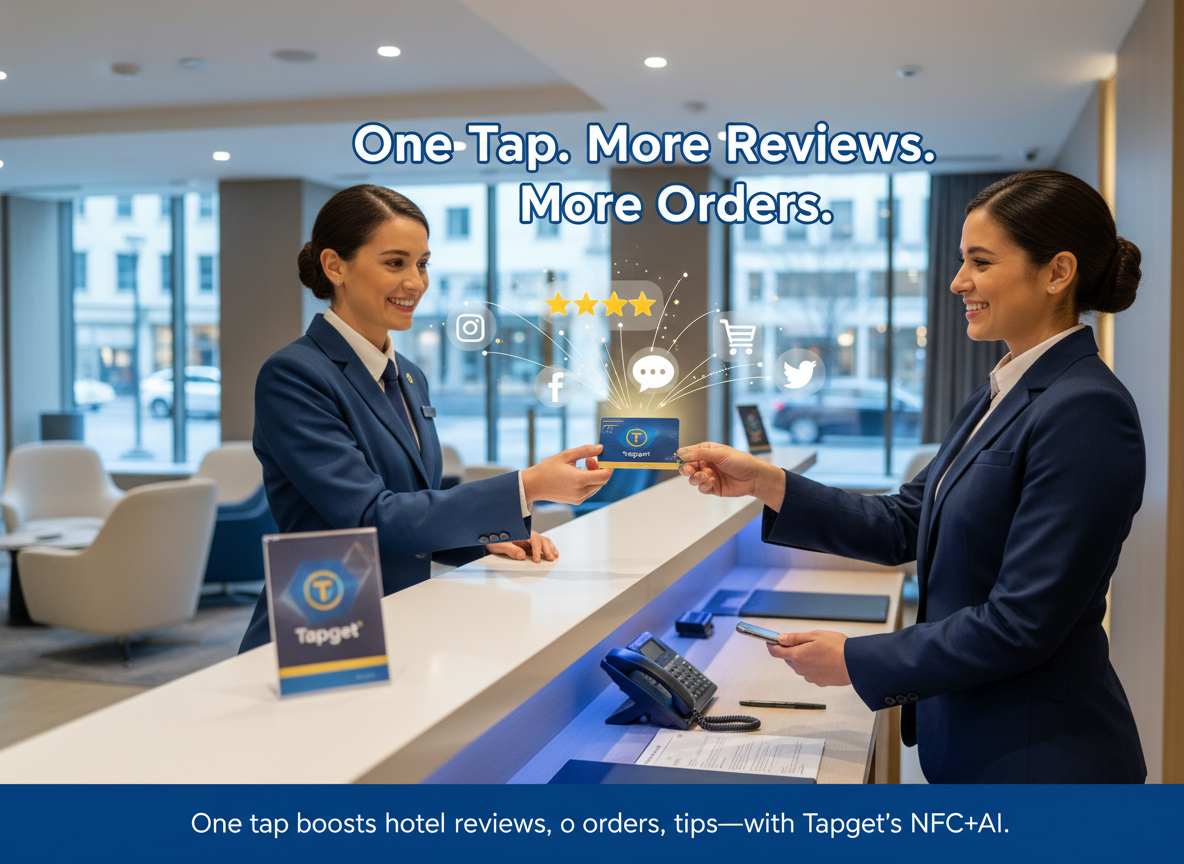 Boost Hotel Gift Card Sales & Reviews With Tapget’s NFC+AI
