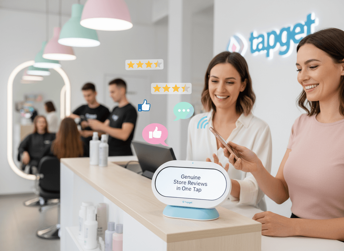 Genuine Store Review Growth for Hair Salons Using Tapget NFC+AI
