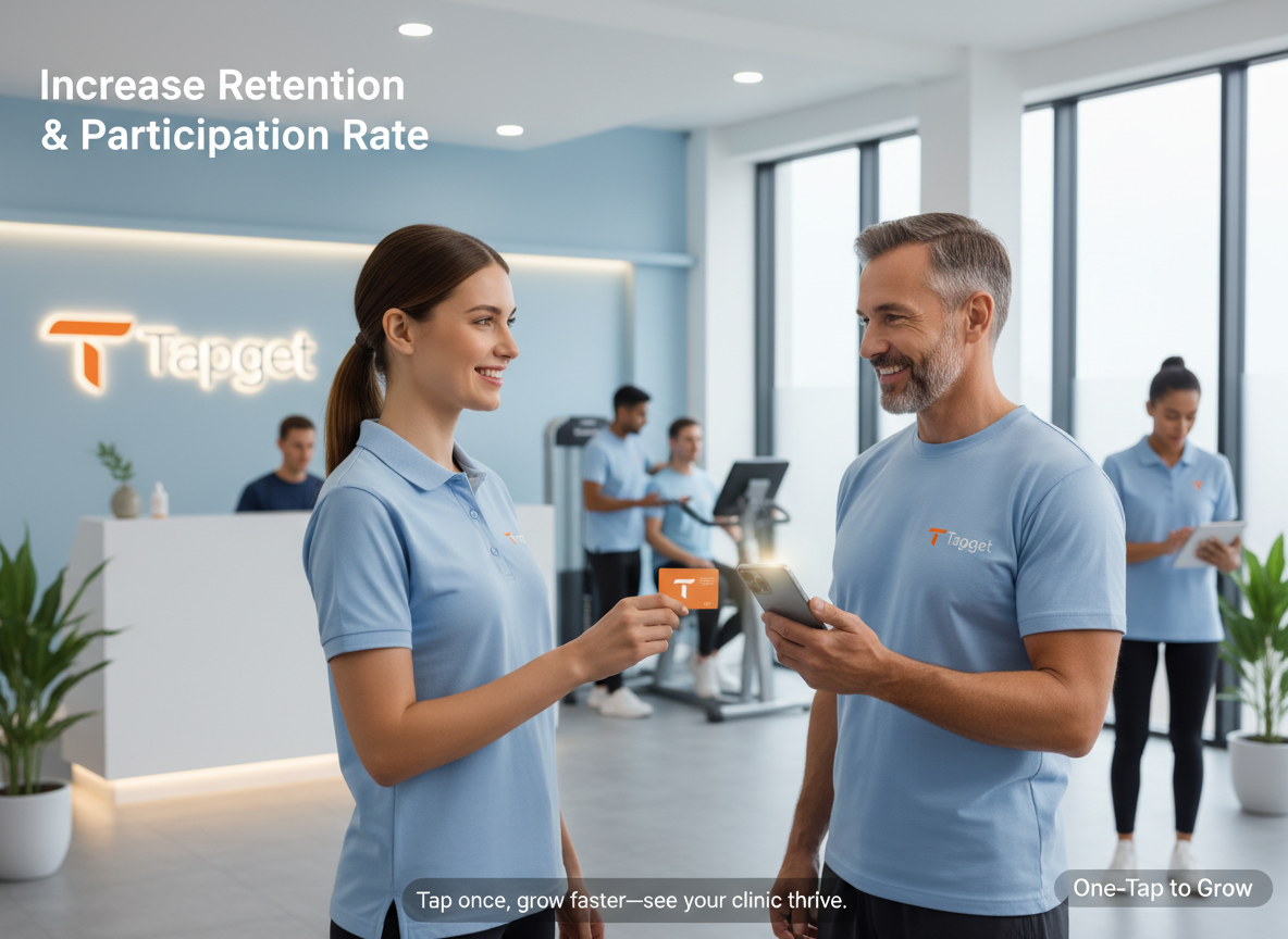 Boost Customer Retention & Participation Rate at Physio Clinics with Tapget NFC + AI