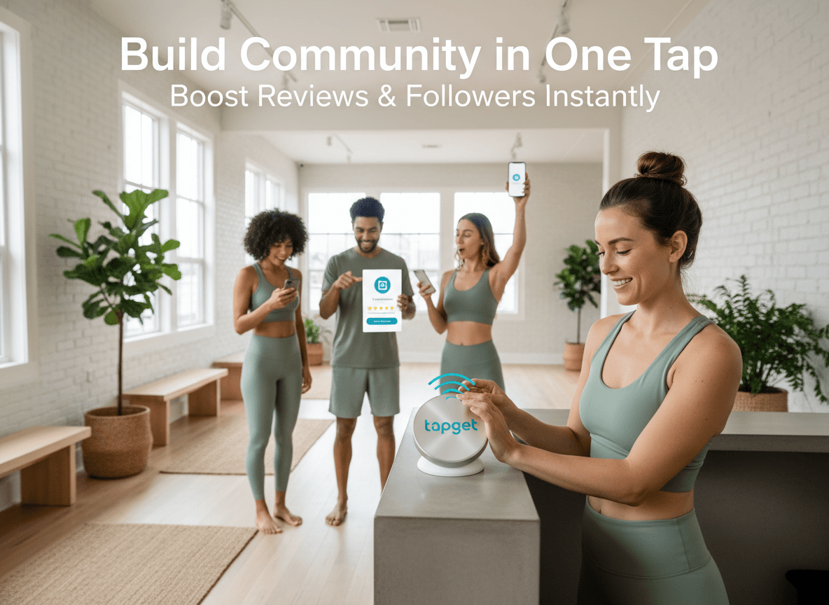 Drive Community Building & Social Proof for Yoga Studios with Tapget’s NFC + AI