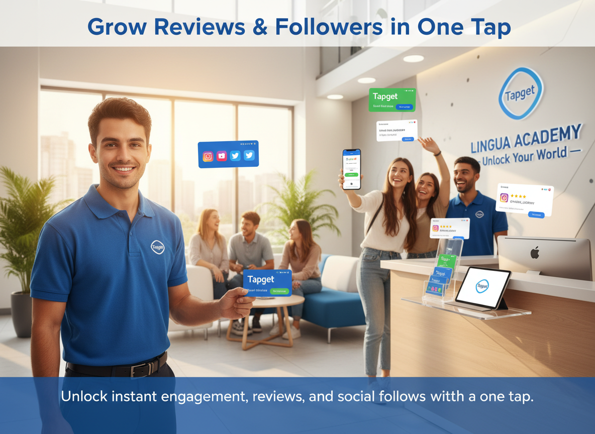 Drive 3x Follower Growth and Reviews with Tapget’s NFC Social Follow Card
