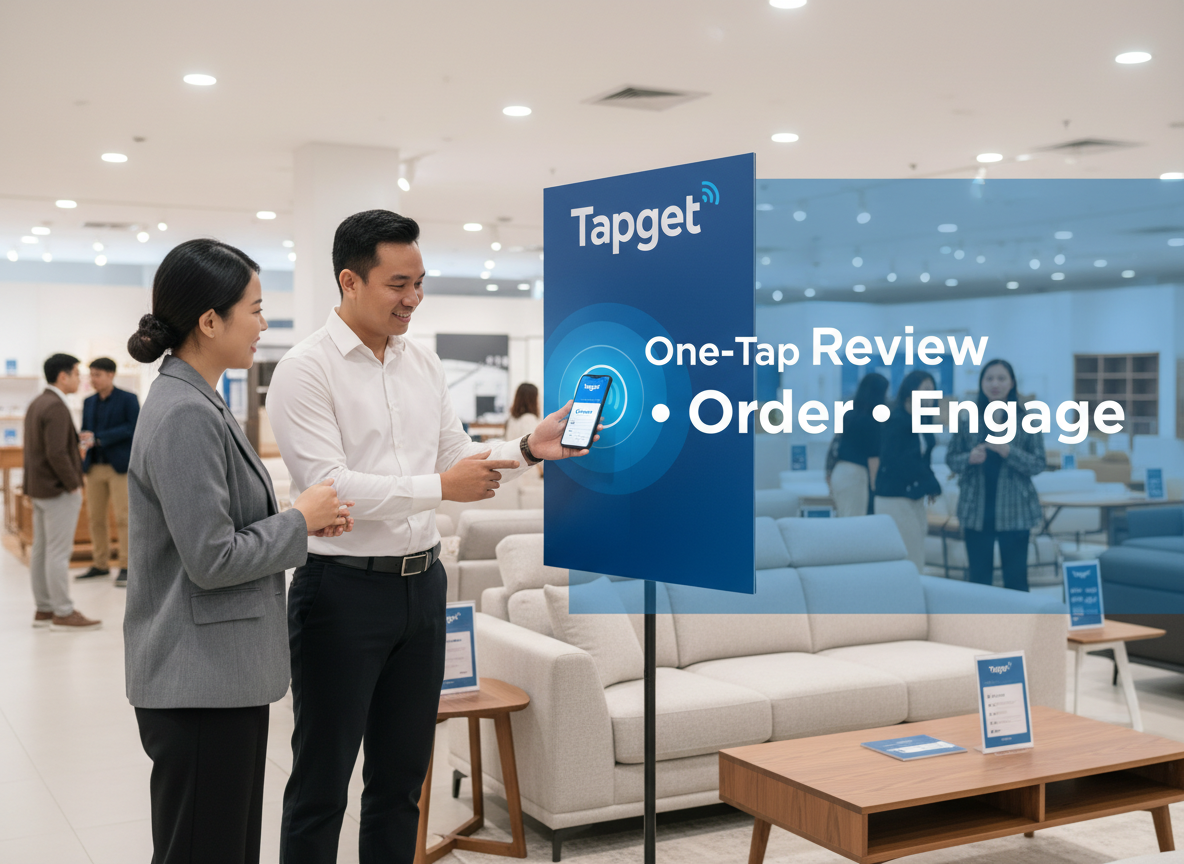 How Tapget NFC Poster Interactions Shorten Conversion Paths in Furniture Stores