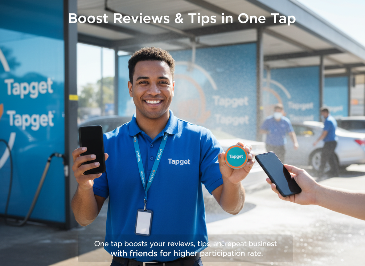 How Tapget Grows Car Wash Reviews & Tips in One Tap