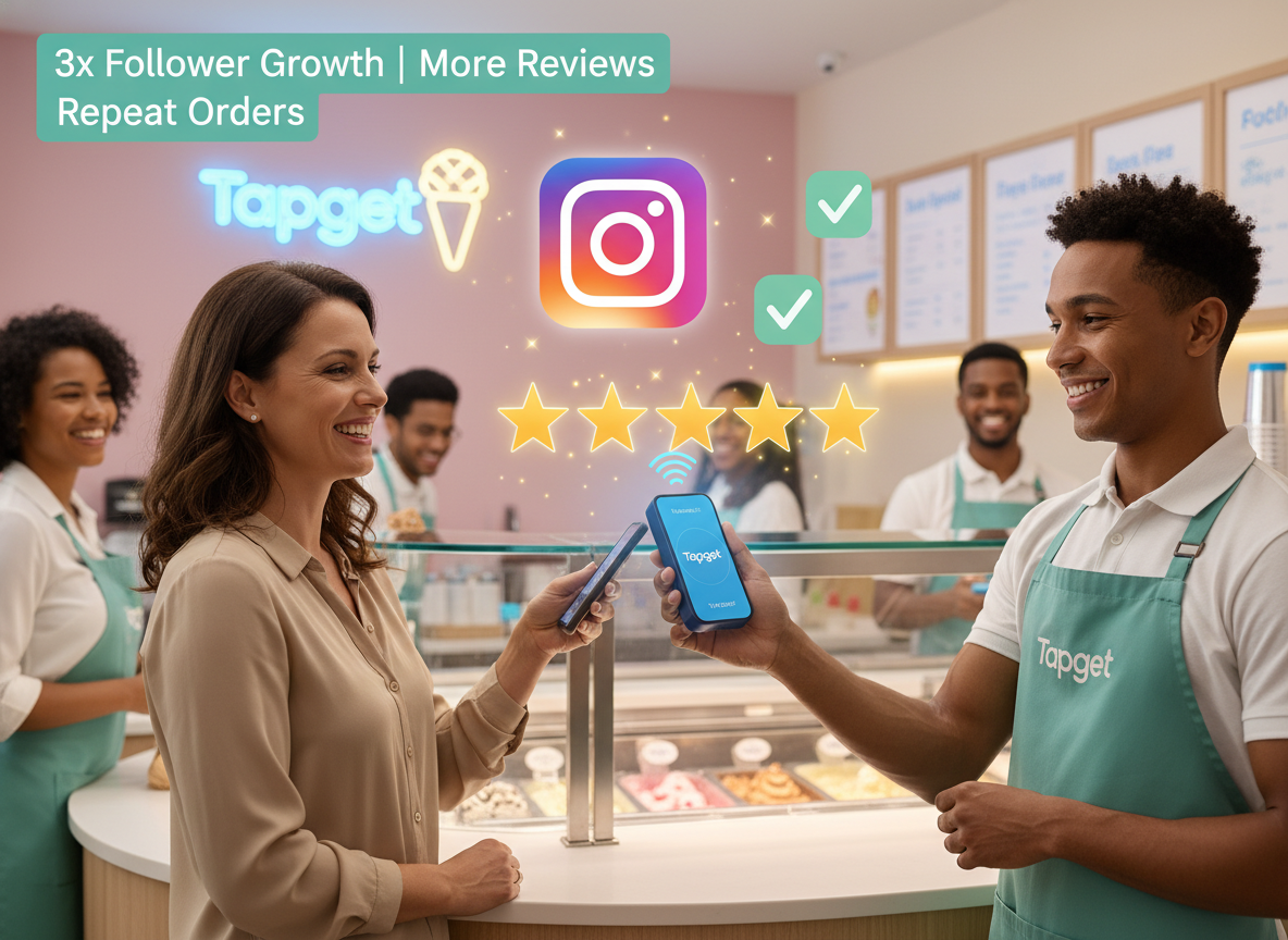Tapget NFC + AI: 3x Follower Growth and Repeat Purchase for Ice Cream Shops