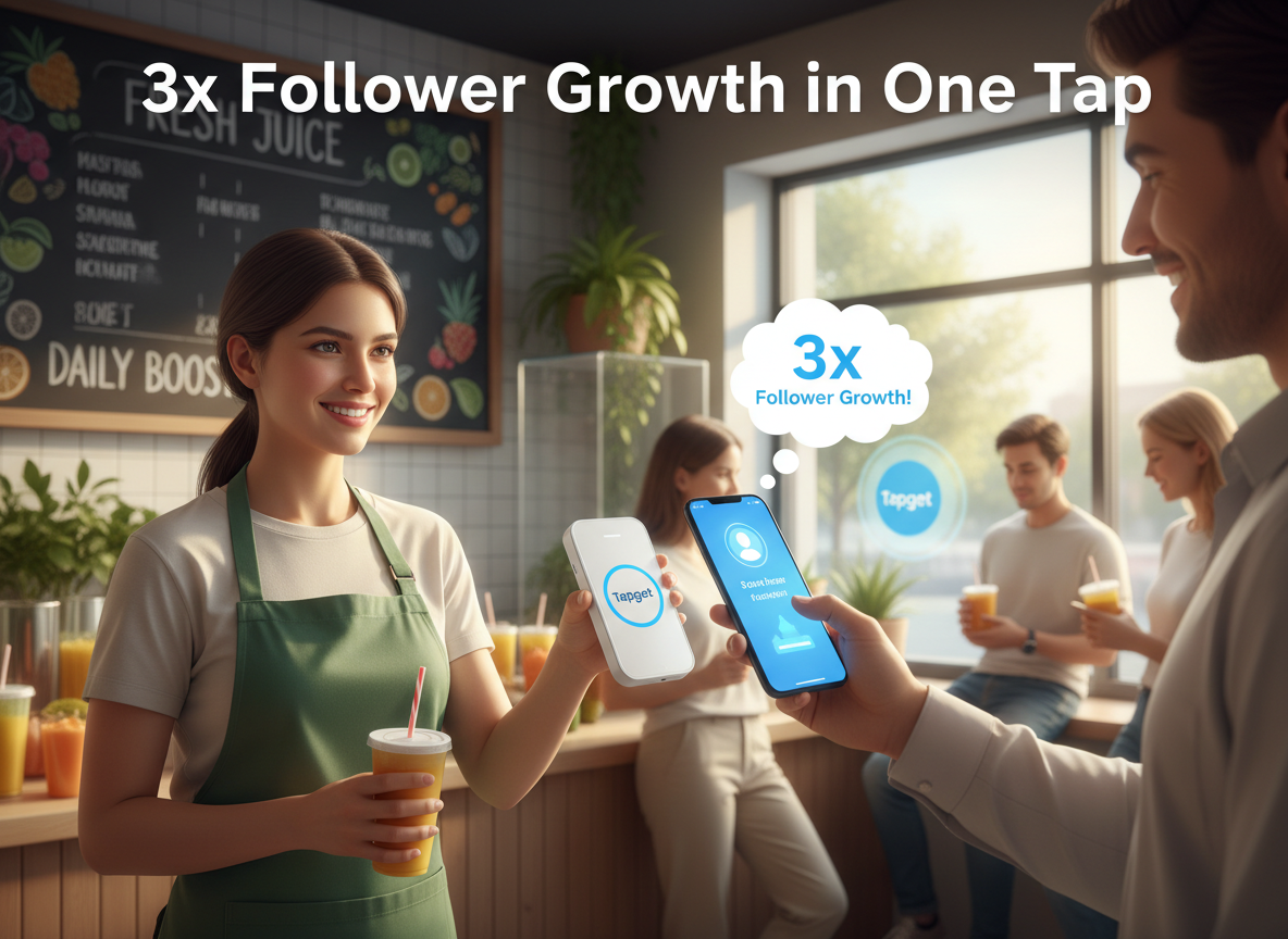 3x Follower Growth & Share-to-Win: Tapget’s NFC + AI For Juice Bars