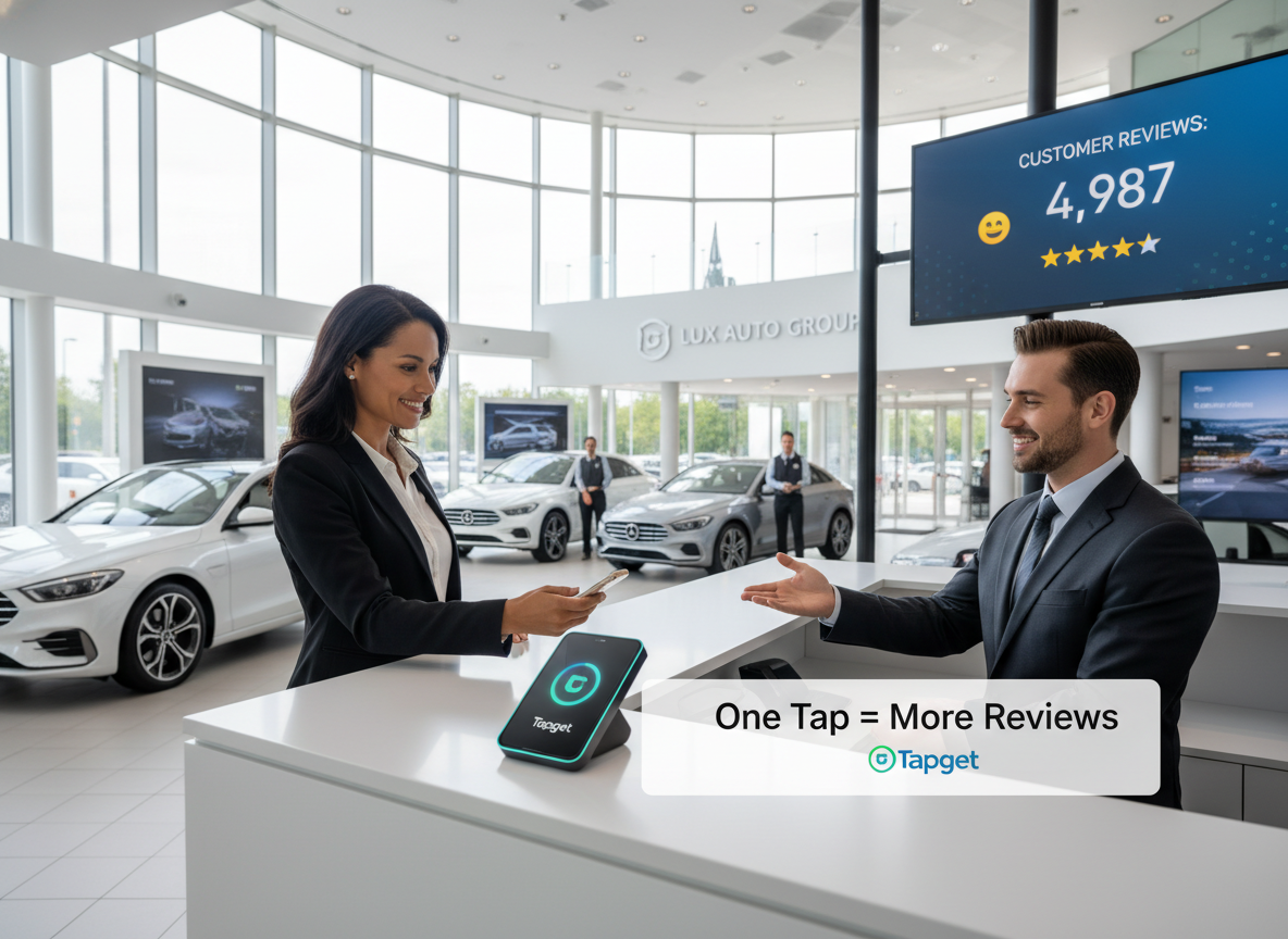 Accelerate Store Review Growth with Tapget: NFC + AI for Car Dealerships