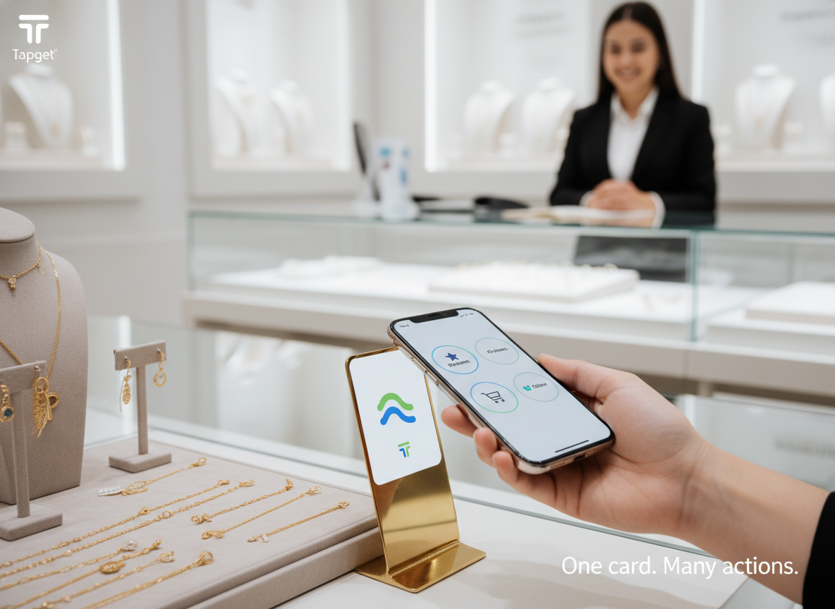 Tapget: One Card, Many Actions for Jewelry Stores & Marketers
