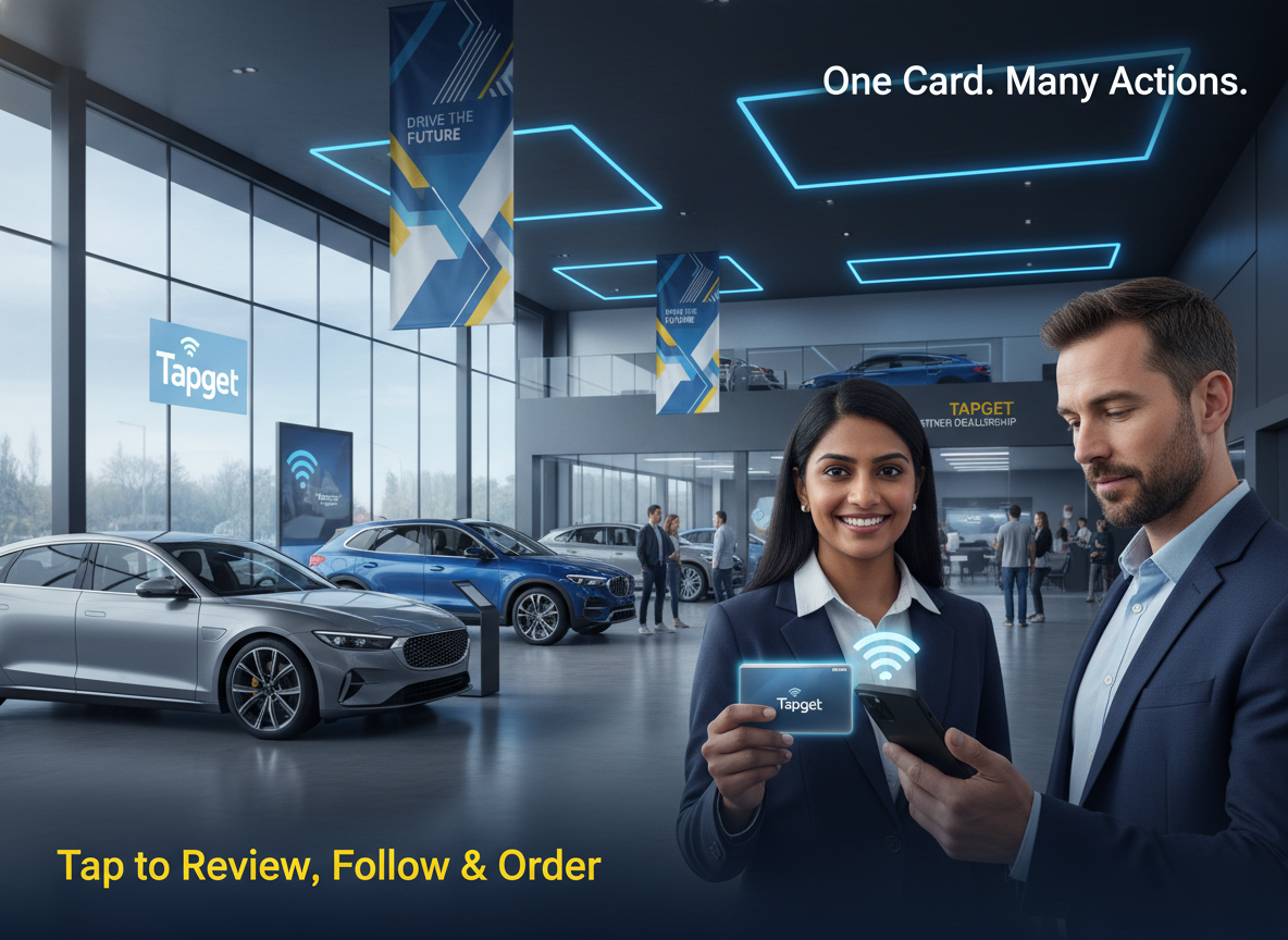 One Card, Many Actions: How Tapget’s NFC + AI Drives Car Dealership Marketing Fast
