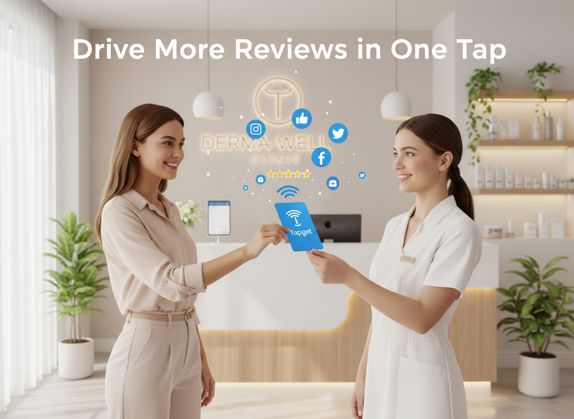 Store Review Growth for Dermatology Clinics: How Tapget Drives Reviews in One Tap