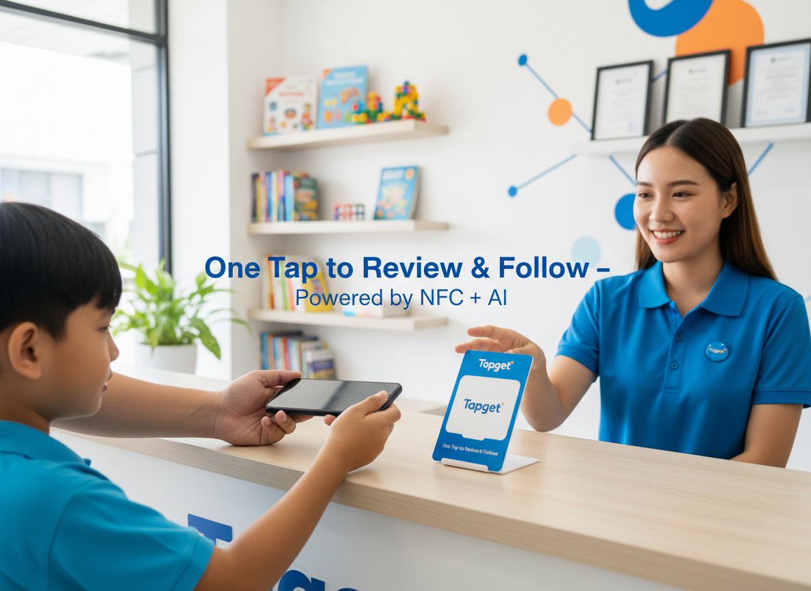 Boost UGC and Social Follows Instantly with Tapget’s NFC + AI for Tutoring Centers