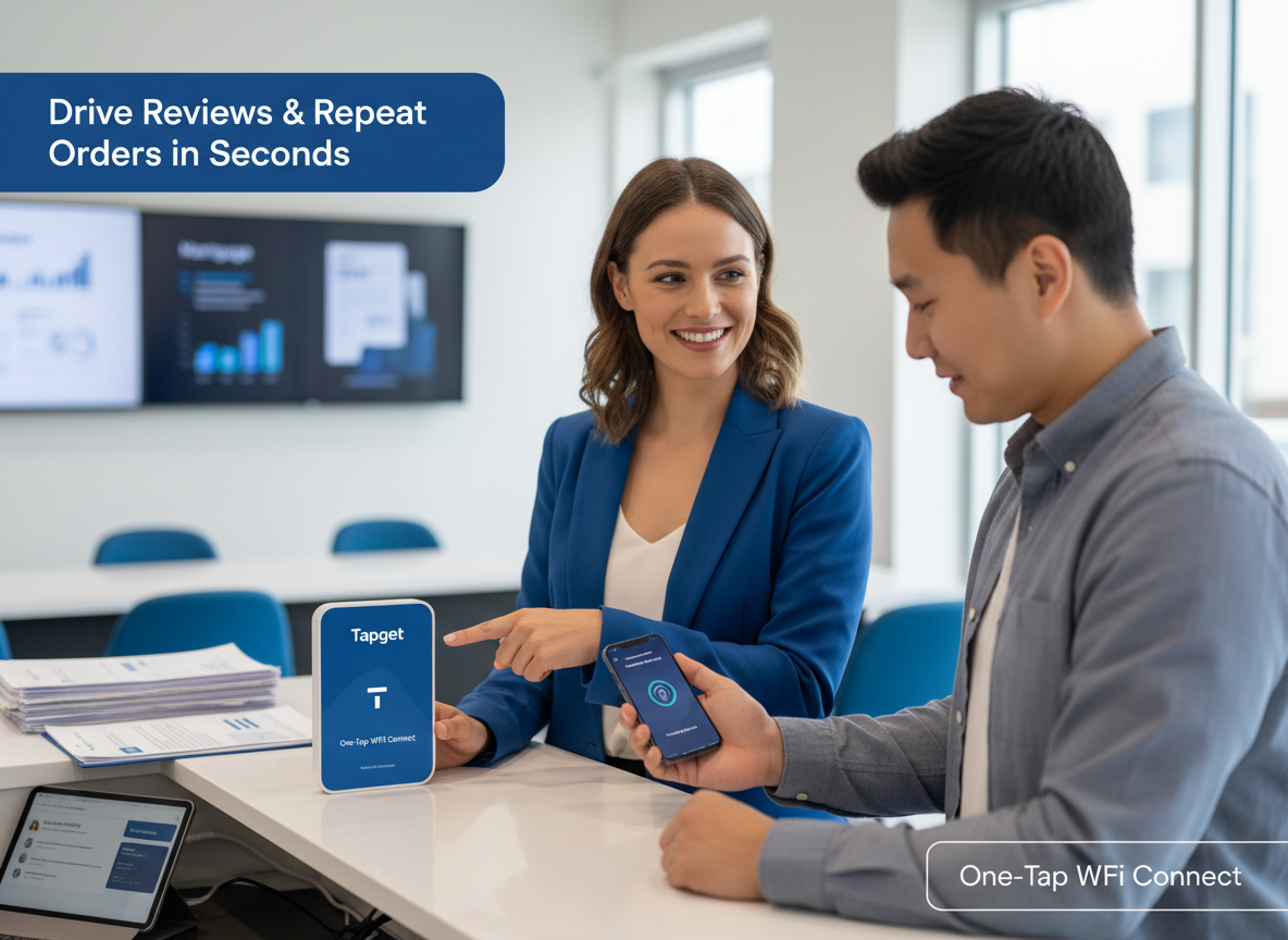 Boost Reviews and Repeat Orders for Mortgage Brokers with Tapget’s One-Tap NFC + AI